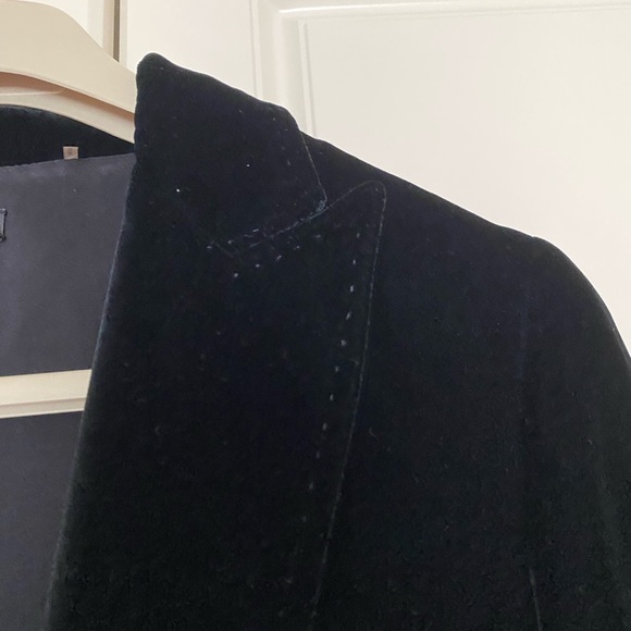 TAHARI BLACK SINGLE BREASTED VELVET JACKET Sz L . - Picture 6 of 12